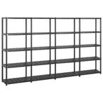 vidaXL Opbergrek 5-laags 284x38x170 cm kunststof zwart, Huis en Inrichting, Kasten | Stellingkasten, Verzenden, Nieuw