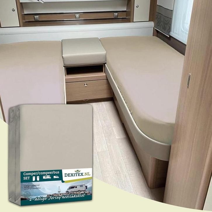 Enkele bedden indeling 2 delig, jersey hoeslakenset, Huis en Inrichting, Slaapkamer | Beddengoed, Hoeslaken of Sloop, Wit, Nieuw