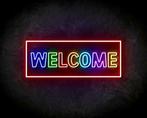 WELCOME MULTICOLOR neon sign - LED neon reclame bord, Verzenden