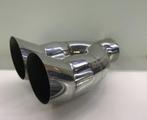 Uitlaat eindsierstuk DTM dubbel 75mm rvs 2 inch, Ophalen of Verzenden, Nieuw