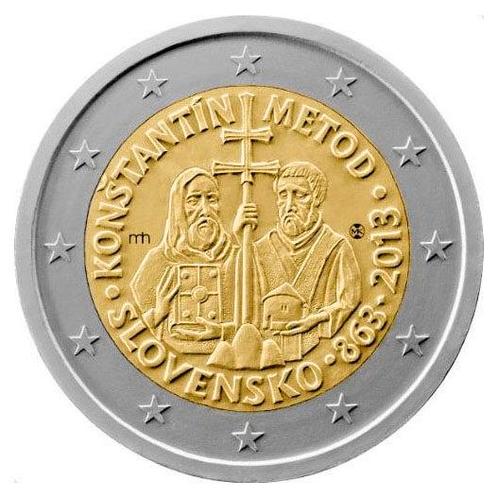 Slowakije 2 Euro Konštatín en Metod 2013, Postzegels en Munten, Munten | Europa | Euromunten, Verzenden