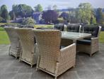 Marina lounge Menorca dining tuinset 220x100xH75 cm wit, Ophalen of Verzenden, Nieuw, Wicker