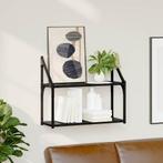 vidaXL Wandplank met plank Zwart eiken 60 x 21 x 51 cm, Verzenden, Nieuw