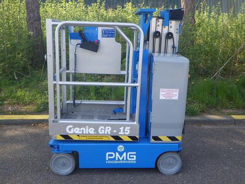 Hoogtewerker Mast Genie GR-15 2014, 6,47m gekeurd, nw accus, Zakelijke goederen, Machines en Bouw | Liften, Steigers en Ladders