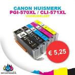 SET Canon PGI-570 PGI570 CLI-571 CLI571 huismerk met chip, Nieuw, Cartridge, Canon