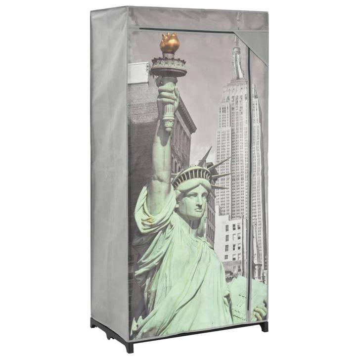 vidaXL Kledingkast New York 75x45x160 cm stof, Huis en Inrichting, Kasten | Kledingkasten, Nieuw, Verzenden
