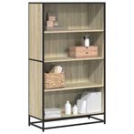 vidaXL Boekenkast 80,5x35x139 cm bewerkt hout sonoma, Huis en Inrichting, Kasten | Boekenkasten, Verzenden, Nieuw, Overige houtsoorten