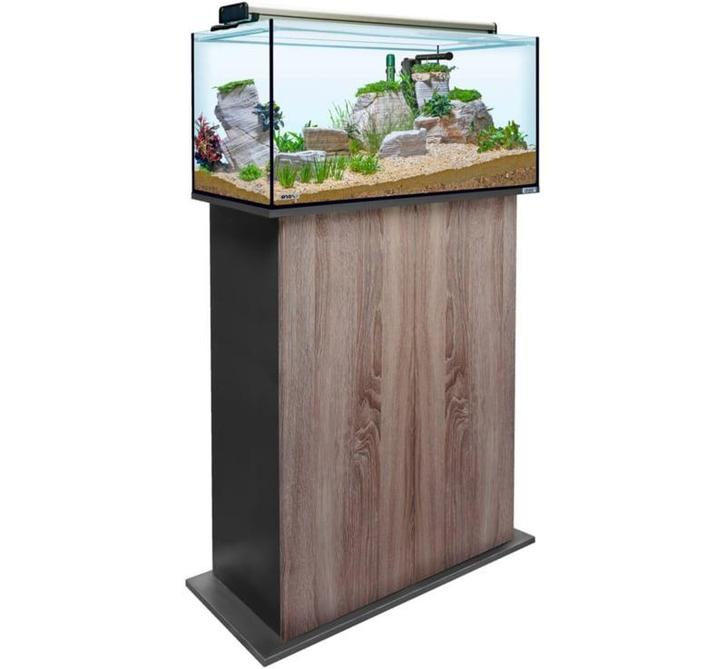 Aquatank 82x40x40cm aquarium + meubel walnut, Dieren en Toebehoren, Vissen | Aquaria en Toebehoren, Leeg aquarium, Nieuw, Ophalen of Verzenden