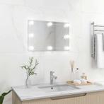 vidaXL Wandspiegel met LED-lampen rechthoekig glas, Verzenden, Nieuw