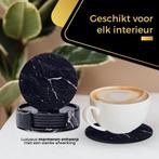 Swissl Leren Onderzetters - Marmer Onderzetters voor Glazen, Ophalen of Verzenden, Zo goed als nieuw