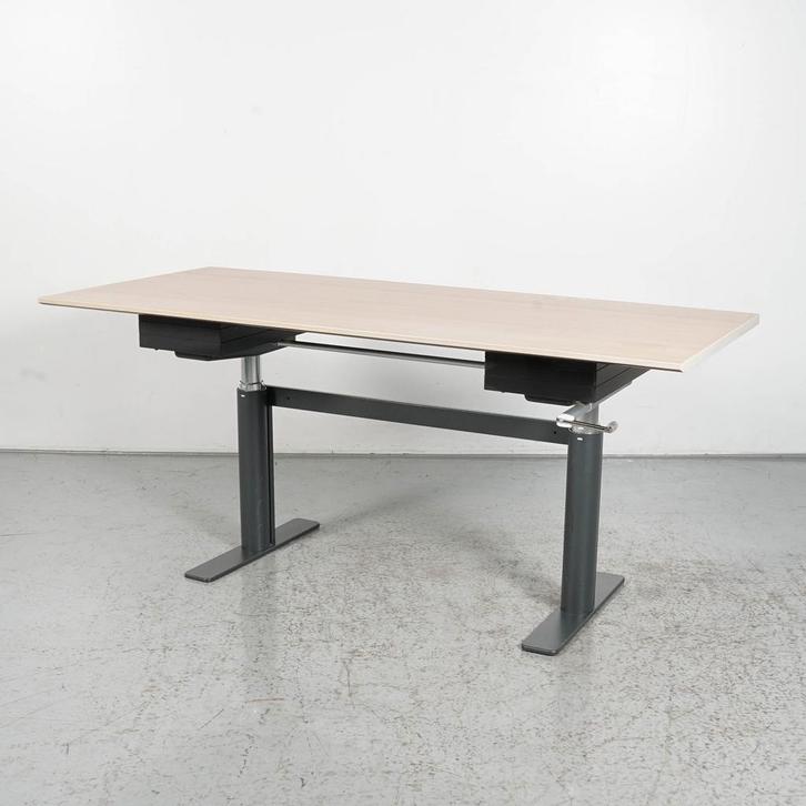 Zit-sta bureau - Eiken blad - 180 x 80 cm, Huis en Inrichting, Bureaus, Ophalen of Verzenden