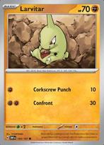 Larvitar 105/197 reverse holo Obsidian flames, Hobby en Vrije tijd, Verzamelkaartspellen | Pokémon, Ophalen of Verzenden, Nieuw