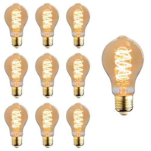 Set van 10 LED lampen E27 | 3-staps dimbaar | 3.5 watt | 200, Huis en Inrichting, Lampen | Losse lampen, Overige typen, Nieuw