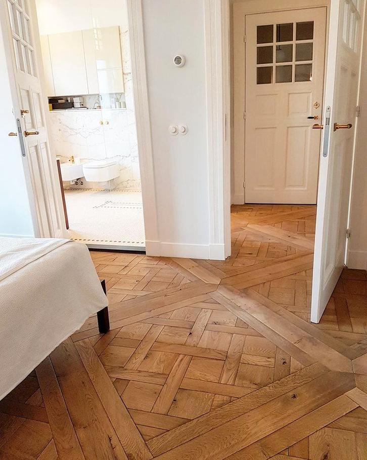 Versailles eiken vloer (Versailles houten vloer), Doe-het-zelf en Verbouw, Hout en Planken, Nieuw, Eiken