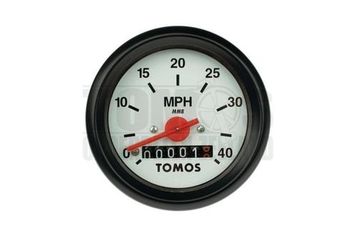 Tomos Kilometerteller mijlen 60mm 40 mph zwart / wit met..., Fietsen en Brommers, Brommeronderdelen | Algemeen, Nieuw, Ophalen of Verzenden