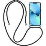 Telefoonhoesje met zwart koord voor iPhone 13 - transparant, Telecommunicatie, Ophalen of Verzenden, Nieuw, IPhone 13, Hoesje of Tasje