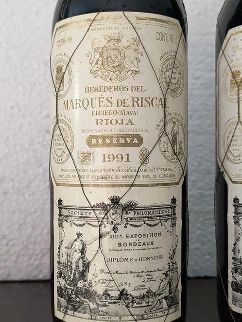1991 & 1998 Marqués de Riscal - Rioja Reserva - 2 Flessen, Verzamelen, Wijnen
