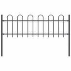 Stalen Tuinhek 1,8m Zwart | Tweedekansje | OP = OP, Tuin en Terras, Tuinhekken en Hekwerk, Ophalen of Verzenden, Nieuw, IJzer