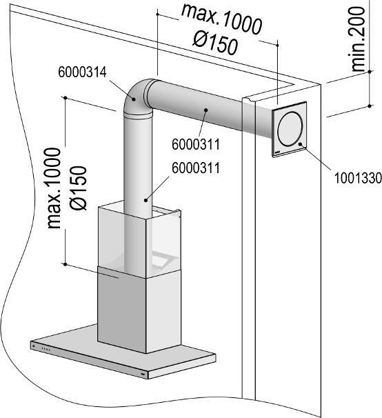 Berbel 1090054 luchtafvoer aansluitset, Witgoed en Apparatuur, Afzuigkappen, Nieuw, Verzenden