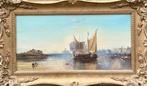 Arthur Joseph Meadows (1843-1907) - Ships of a French Coast, Antiek en Kunst, Kunst | Schilderijen | Klassiek