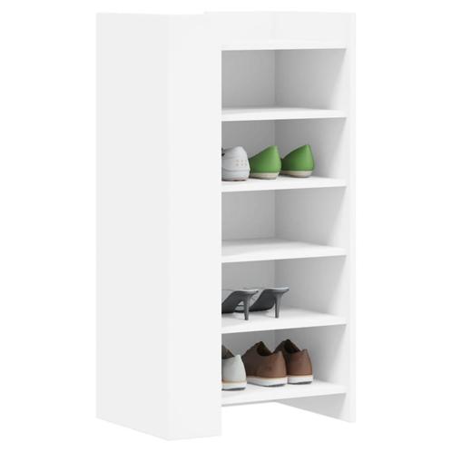 vidaXL Schoenenkast 52x37,5x100 cm bewerkt hout wit, Huis en Inrichting, Kasten | Schoenenrekken, Nieuw, Verzenden