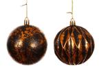 Luxe Kerstballen 8 cm Zwart en Koper onbreekbaar set 2 stuks, Ophalen of Verzenden, Nieuw