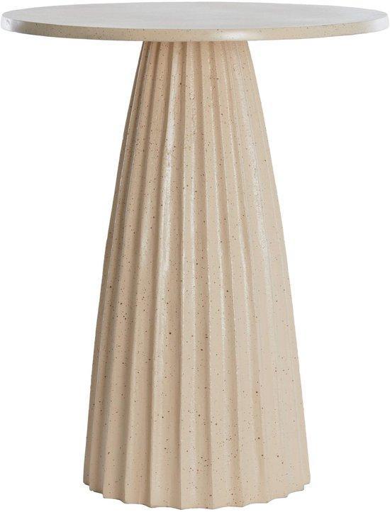 2dekans | Light & Living Bijzettafel Veglia - Zand - Ø45cm -, Huis en Inrichting, Tafels | Eettafels, Zo goed als nieuw, Ophalen of Verzenden