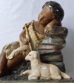 Beeld, Donker Getind Kind Jezus - 30 cm - Hand geschilderd, Antiek en Kunst