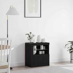 vidaXL Dressoir Zwart 60.5 x 37 x 67 cm Bewerkt hout, Huis en Inrichting, Verzenden, Nieuw, Overige houtsoorten, Minder dan 50 cm