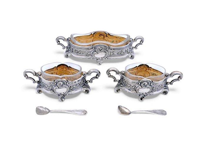 LVF Argenteria Italiana - Tafelservies (6) - Set 2x zout- en, Antiek en Kunst, Antiek | Goud en Zilver