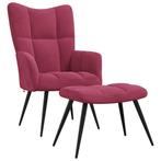Wijnrode Fluweel Relaxstoel : Stijlvol Tweedekansje! OP=OP, Huis en Inrichting, Stoelen, Ophalen of Verzenden, Nieuw, Rood, Modern