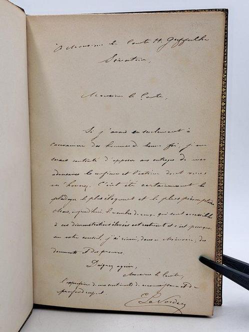 [LETTRE DE LAUTEUR] - Ernest Le Nordez - Une lettre de, Antiek en Kunst, Antiek | Boeken en Bijbels