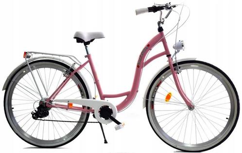 Meisjesfiets - 26 inch - met 7 versnellingen - roze wit, Fietsen en Brommers, Fietsen | Kinderfietsjes, Nieuw, Ophalen of Verzenden