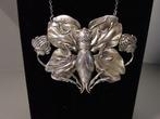 Zilver - Ketting met hanger - Art Nouveau grote Vlinder
