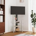 Tv-standaard hoek 4-laags voor 32-70 inch zwart en zilver..., Nieuw, Verzenden
