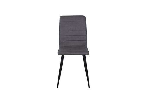 Eetkamerstoel - Simon - Donkergrijs - PU-Leer - Jörn, Huis en Inrichting, Stoelen, Verzenden
