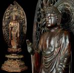 Standing statue of Amida Nyorai - Beeld Hout - Japan, Antiek en Kunst