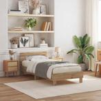 vidaXL Bedframe artisanaal eikenkleurig 75 x 190 cm Bewerkt, Huis en Inrichting, Verzenden, Nieuw, Bruin, Hout