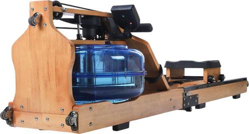 PH Fitness: Luxe Roeitrainer van Hout met Water weerstand, Sport en Fitness, Fitnessapparatuur, Roeitrainer, Nieuw, Overige materialen