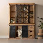 Buffetkast Mangohout Milan 240 X, Huis en Inrichting, Kasten | Buffetkasten, Nieuw, 200 cm of meer, Industriële meubels, 25 tot 50 cm