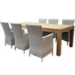 Capri Krista dining tuinset 240x100xH77,5 cm wit, Tuin en Terras, Tuinsets en Loungesets, Ophalen of Verzenden, Nieuw