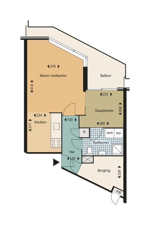 Appartement te huur in Rijswijk - 45 m² - 1 kamer(s), Huizen en Kamers, Huizen te huur, Zuid-Holland, Appartement