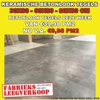 Betonlook tegels 30x60 - 60x60 - 80x80 FABRIEKSLEEGVERKOOP!, Nieuw, 60 cm of meer, Keramiek, Ophalen of Verzenden