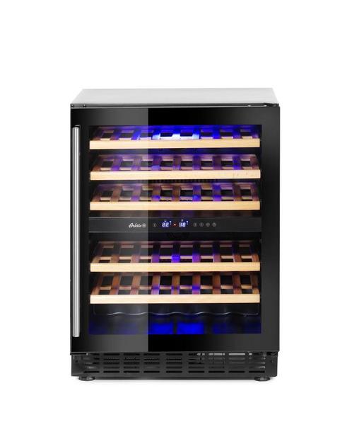 Arktic Wijnkoelkast | 133L 46x 75cl | Zwart | 2 Zones | +5°C, Huis en Inrichting, Woonaccessoires | Wijnrekken, Ophalen of Verzenden