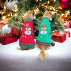 Honden Kersttrui groen met sneeuwman (kerstmis, Kerstmis), Ophalen of Verzenden, Nieuw, Hondenvest