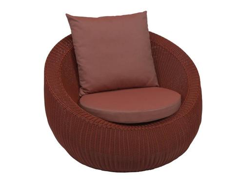Stern Anny Loungestoel rotan - Rood, Tuin en Terras, Tuinsets en Loungesets, Ophalen of Verzenden