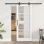 vidaXL Schuifdeur ORKDAL Wit 83 x 202 cm Hout en metaal, Doe-het-zelf en Verbouw, Verzenden, Nieuw