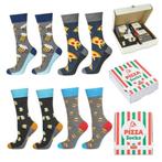 4 paar sokken in een pizzadoos, Kleding | Heren, Sokken en Kousen, Nieuw, Soxo, Overige maten, Verzenden