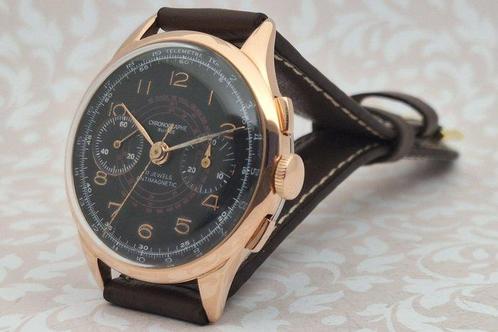 Chronographe Suisse - Cal. Landeron 48 - JUMBO - Zonder, Sieraden, Tassen en Uiterlijk, Horloges | Heren