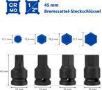 Doppenset - Dopsleutelset - 16-delige set - Blauw - COSTWAY, Verzenden, Zo goed als nieuw
